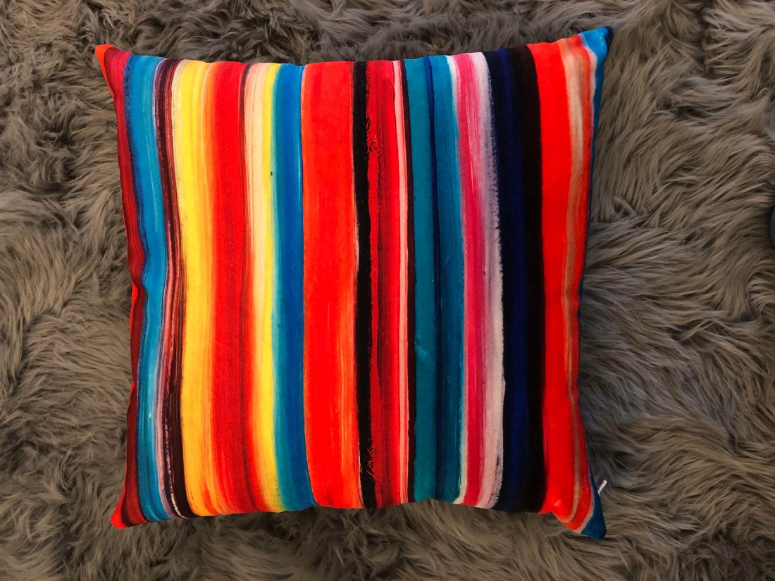 Bruce Mishell Velvet & Vinyl Pillow (1 of 1)