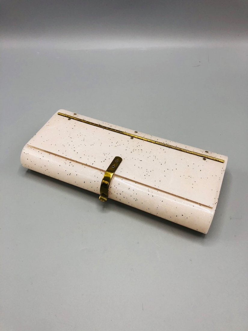 Vintage Pale Pink Original Wilardy Lucite Clutch (1 of 5)