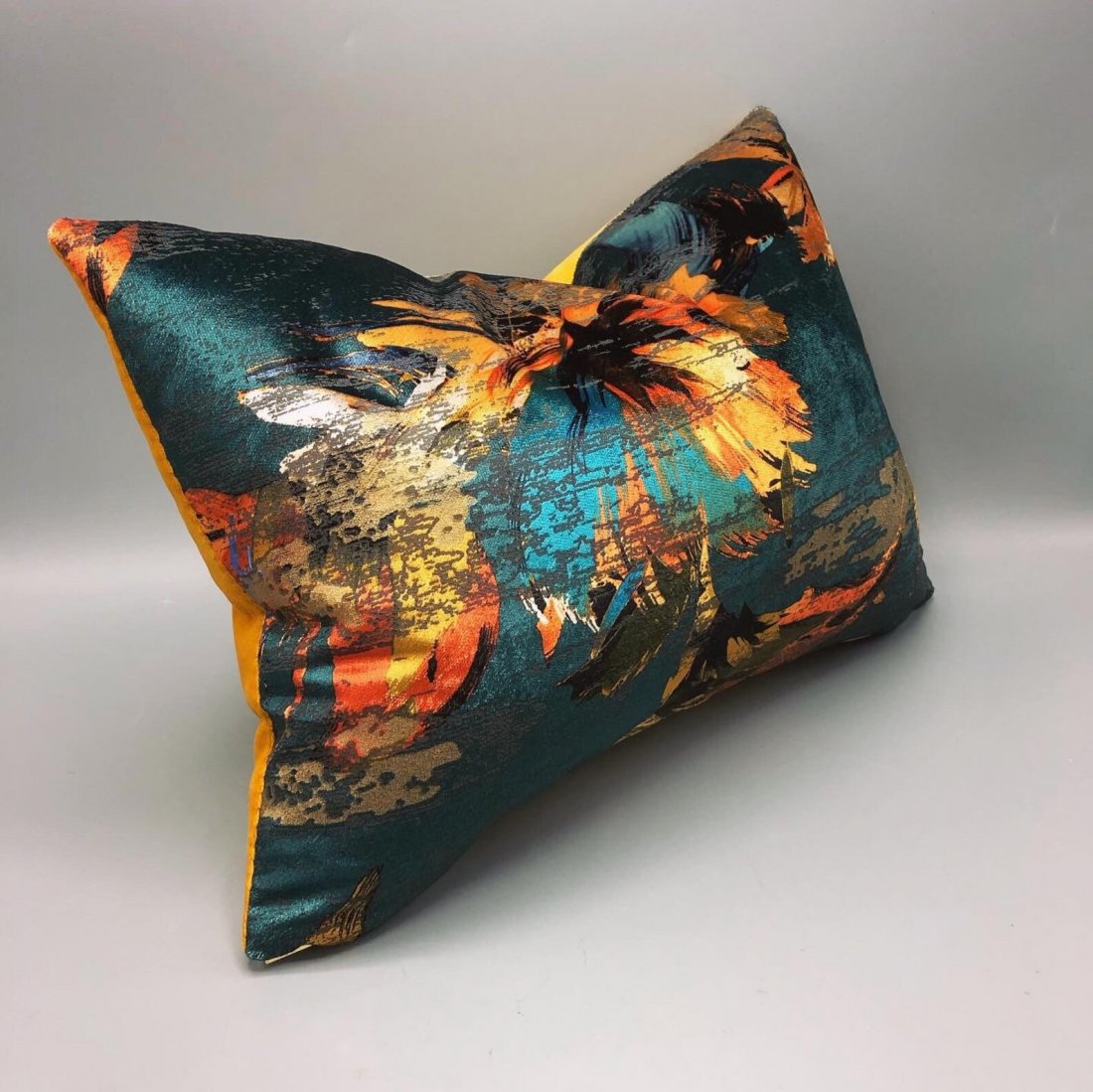 Handmade Lambert pillow with birds flowers design (1 of 2)