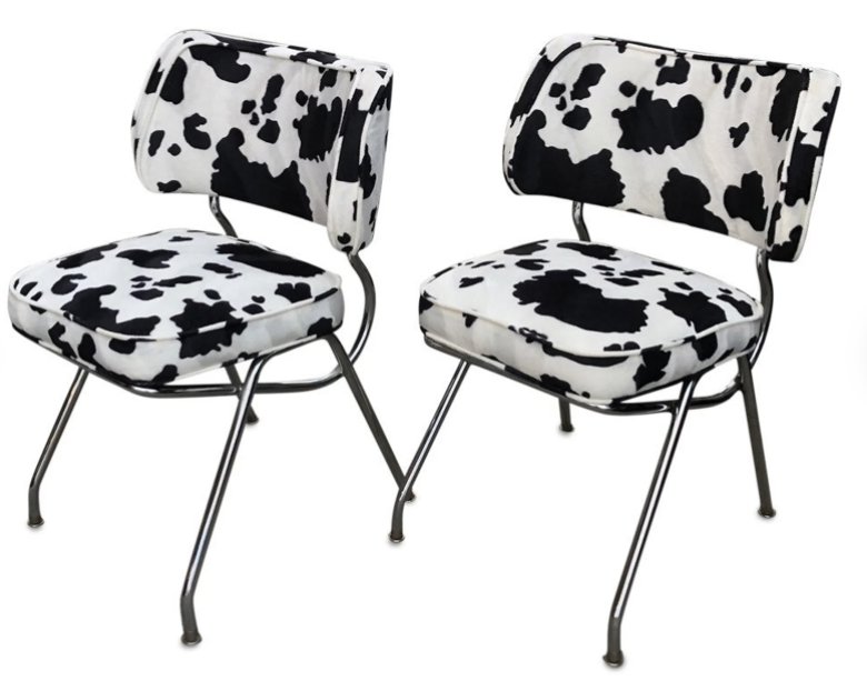 Pair Hollywood Regency Style Leather Arm Chairs (1 of 3)