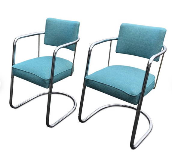 Curated MidCentury chrome dining/office chairs (0187) on Mar 02, 2022