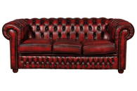 English Leather Chesterfield Sofa