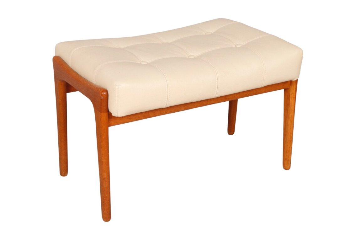Swiss Mid Century Ottoman in Teak (1 of 6)