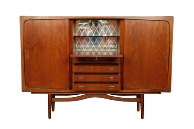 Danish Mid Century Modern Bar Buffet in Teak