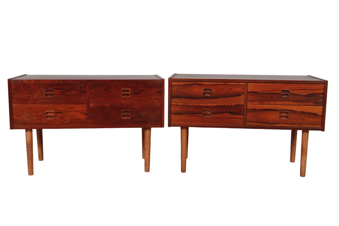 Pair of Danish Mid Century Rosewood End Tables (1 of 5)