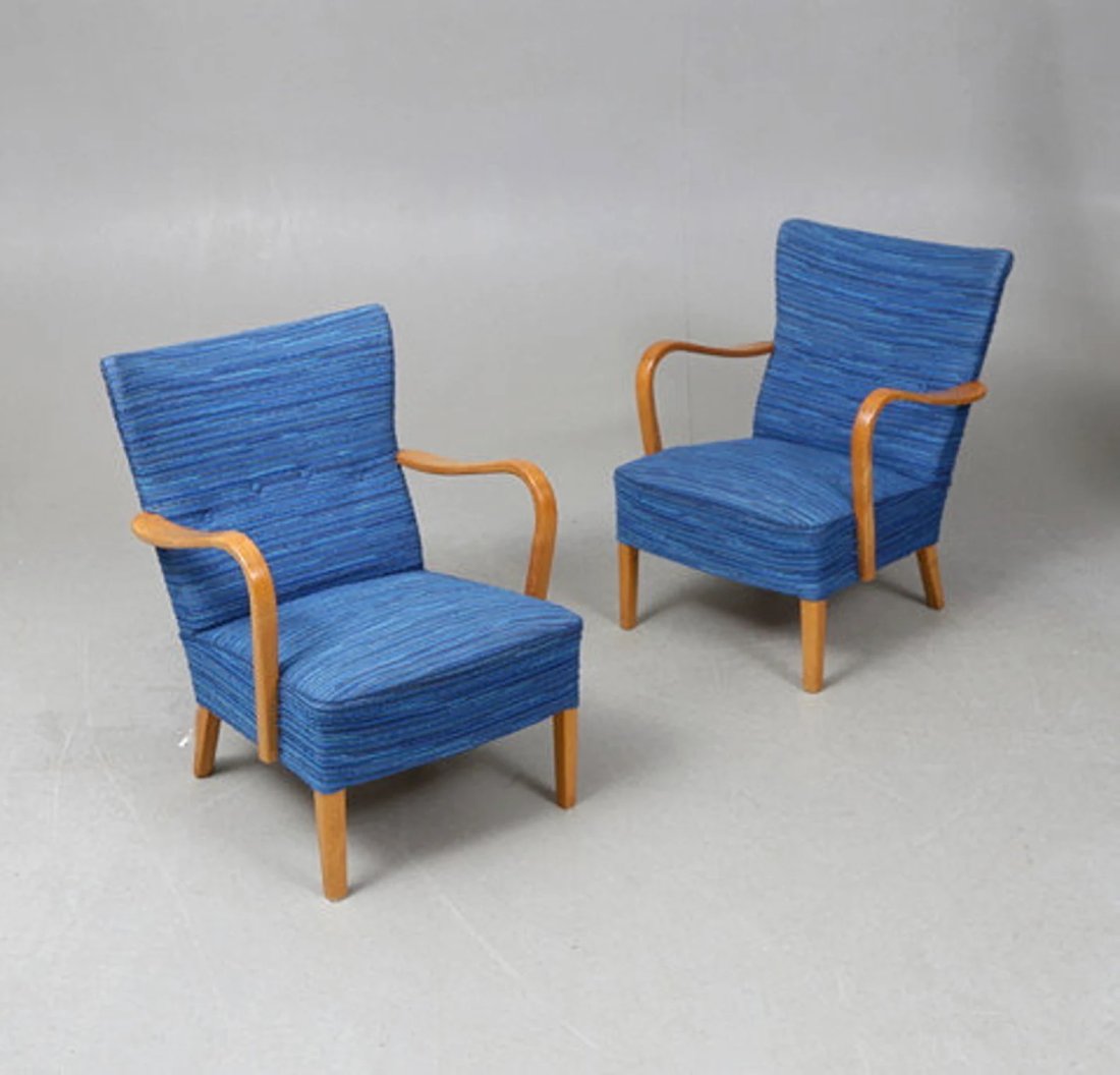 Art Deco Armchairs a pair, 1940/50s (1 of 3)