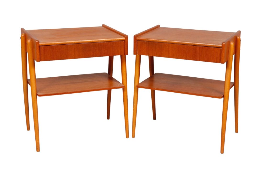 CarlstrÃ¶m & Co MÃ¶belfabrik Pair of Mid Century Modern Nightstands (1 of 3)