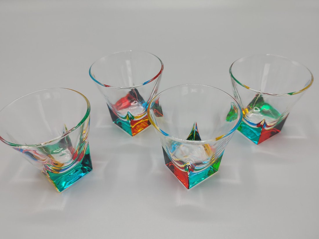 Enchanted, MURANO Italian Crystal Shot Glasses- SET OF 4! (1 of 2)