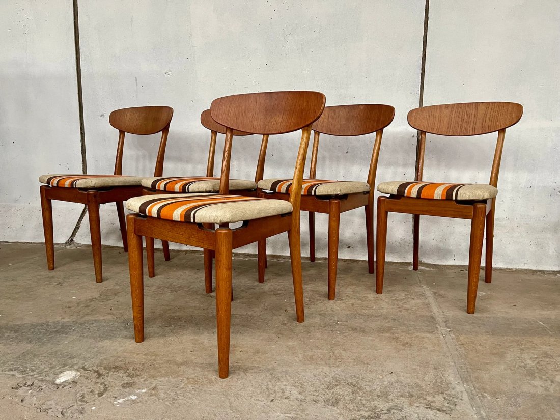 Mid-Century Teak dinning chairs (Set 5) (1 of 5)