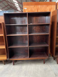 Mid-Century Rosewood bookcase: Mid-Century Rosewood bookcase--Dimensions: Width---43 in.--Depth--13 in--Height--55-1/2