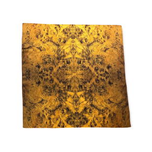 Handmade 100% silk mulberry designed by “Bruce Mishell” Gold/green shade 35 x 35 inches: Handmade 100% silk mulberry designed by “Bruce Mishell” Gold/green shade 35 x 35 inches