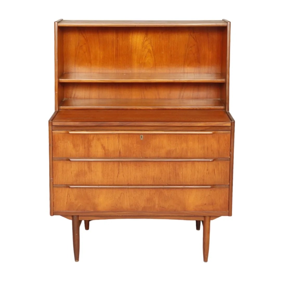 Mid-Century Teak Secretery dresser 1960's: Mid-Century Teak Secretery dresser 1960's 30W X 20D X 48H. INCHES
