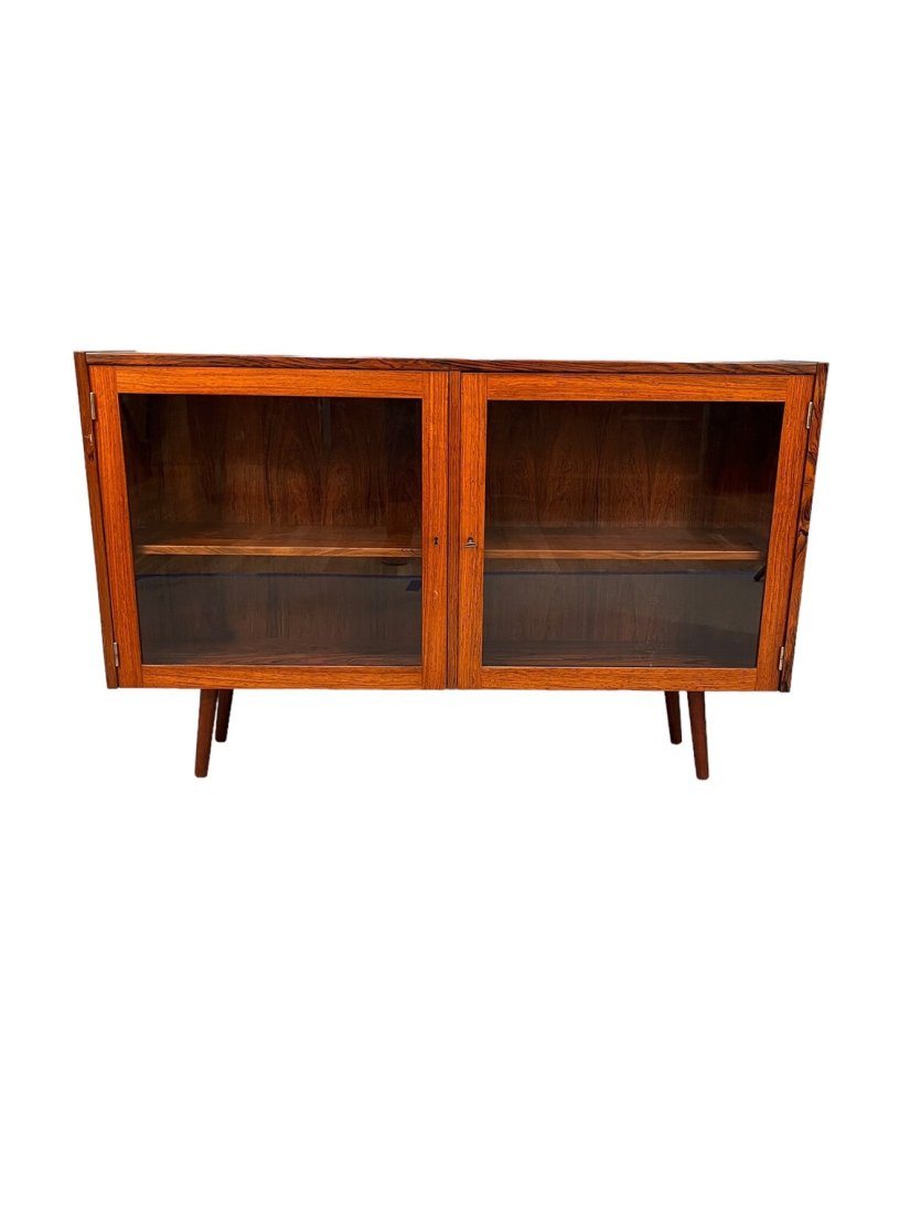 Mid Century Sideboard: Teak Sideboard. Dimensions: W 50 x D11 x H 31 inches