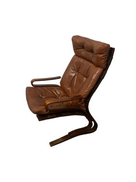 Mid-Century Scandanavian Einar Hove skyline leather chair