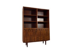 Mid-Century Danish Oman Jr rosewood bookcase with lower cabinet.