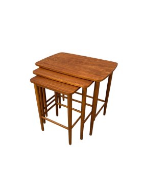 Introduce Scandinavian charm to your home with our Mid Century Danish teak nesting tables.
