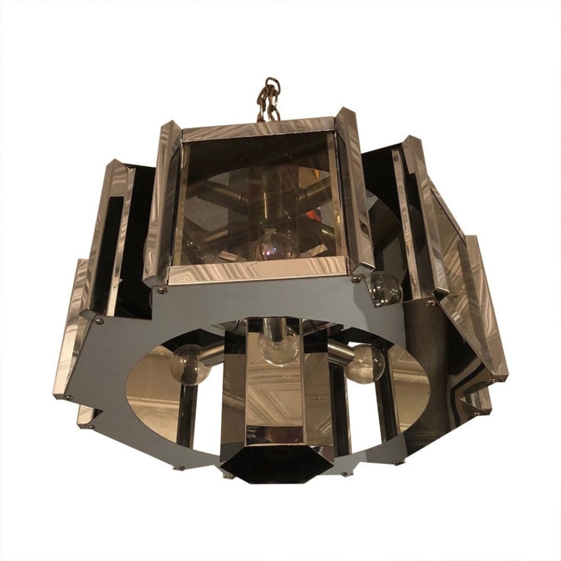 Vintage Chrome Chandelier Sonneman Sputnik Hanging Lamp Mid Century Modern (1 of 6)