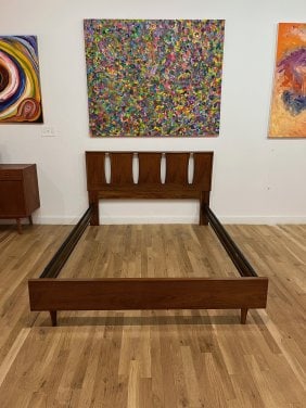 Mid Century Modern Danish Walnut bed frame (1 of 10)