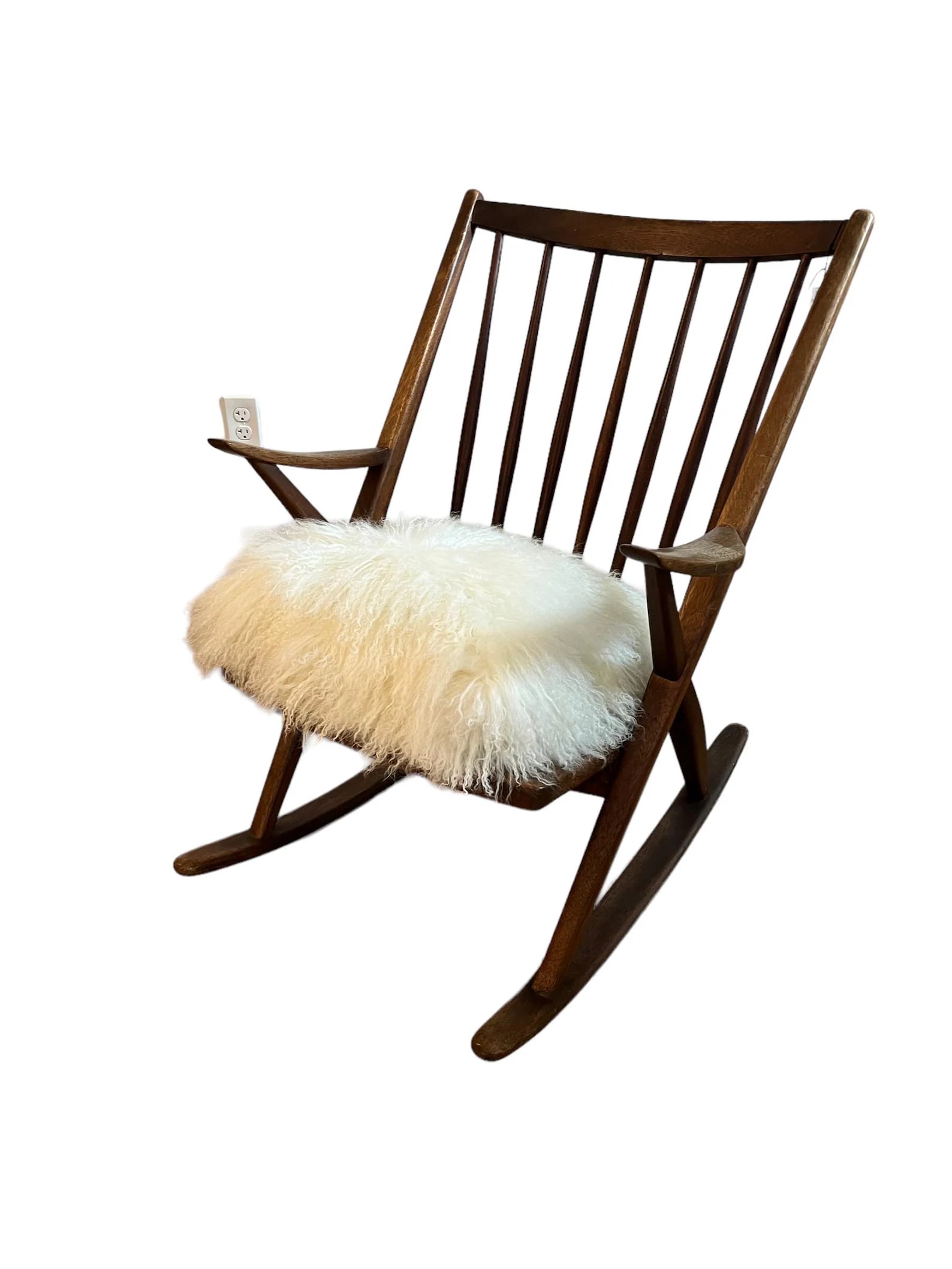 Mid- century danish walnut rocking chair (1 of 5)