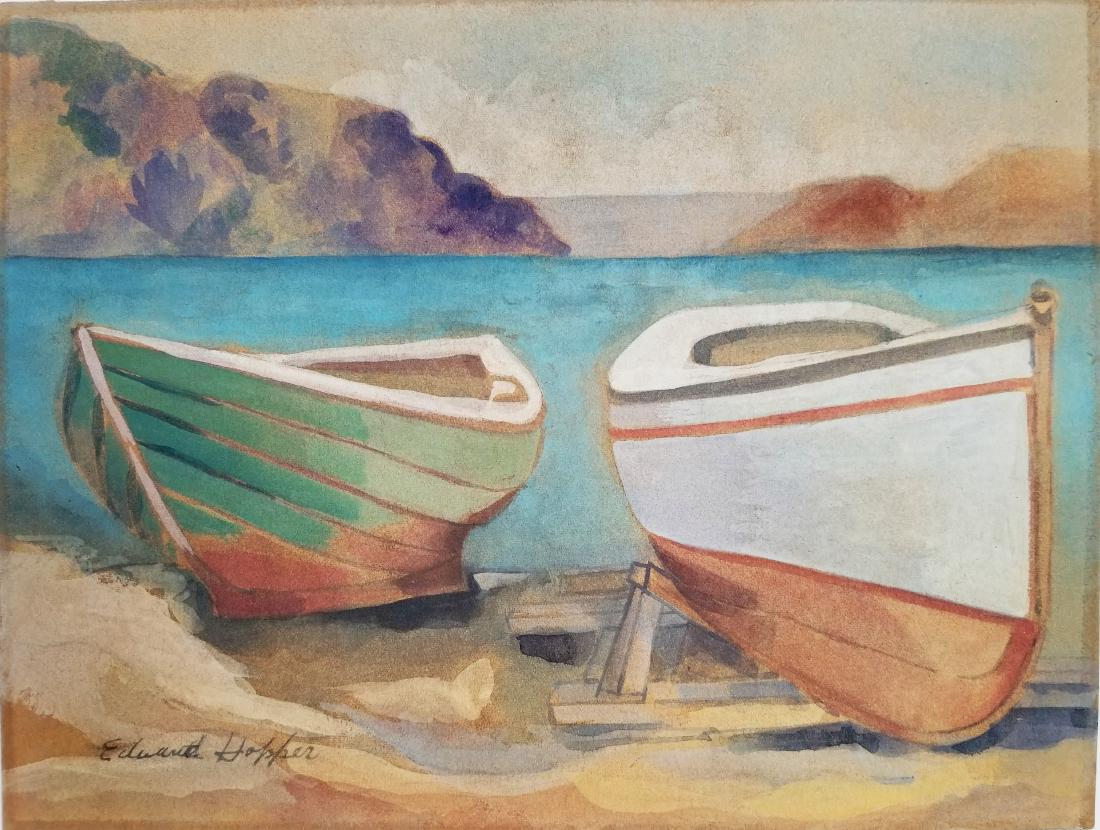 Watercolor on paper signed Edward Hopper (1 of 3)