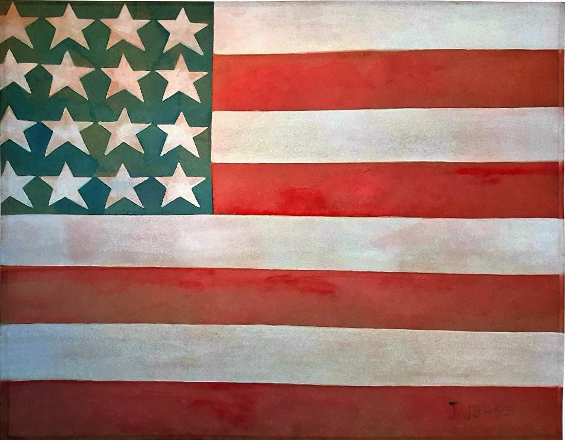 (Att.) Jasper JOHNS gouache on paper (1 of 3)