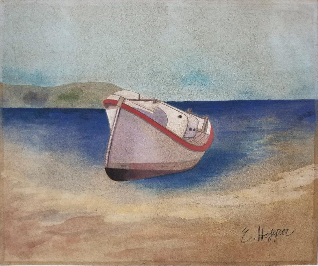Gouache on paper signed E. Hopper (1 of 2)