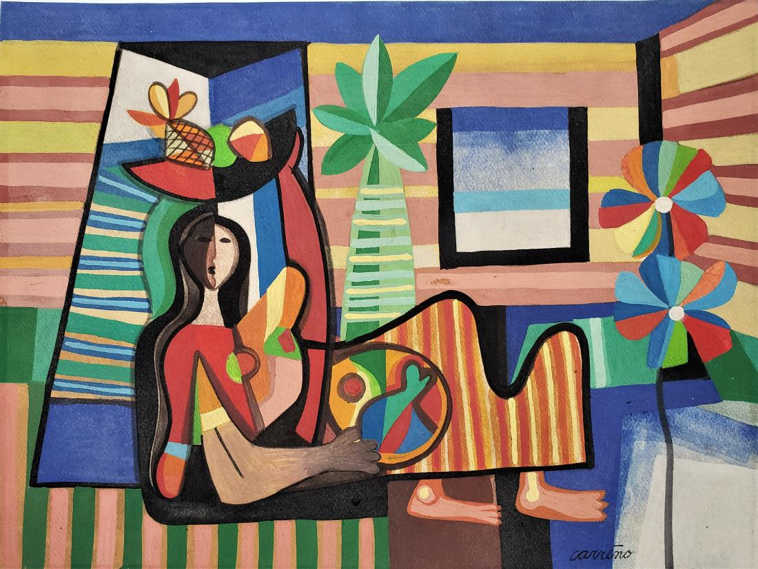 Gouache on paper-Mario Carreno (1 of 2)