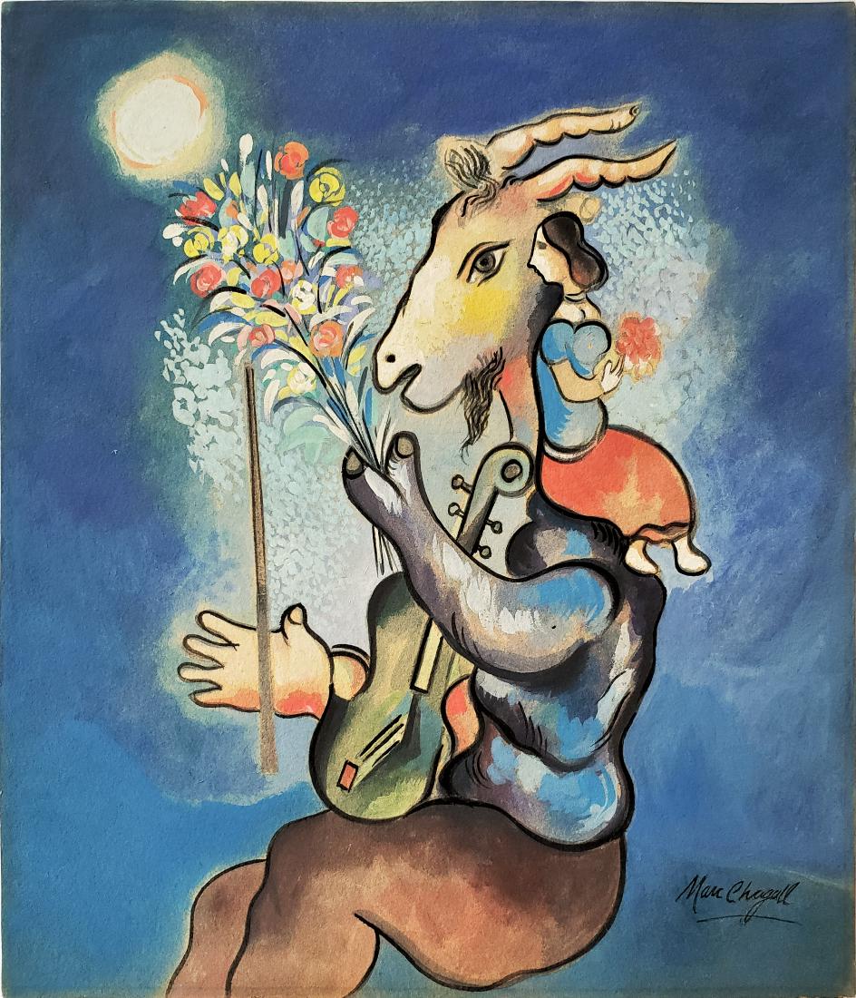 Chagall mixed media on paper (1 of 1)