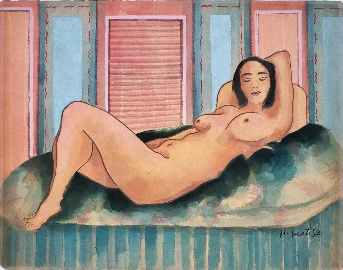 H. Matisse watercolor on paper. (1 of 2)