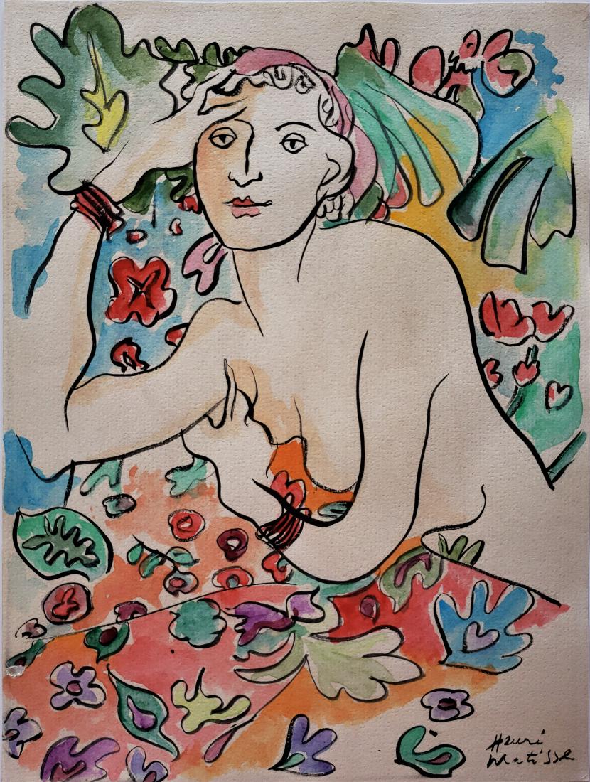 H. Matisse watercolor on paper. (1 of 2)