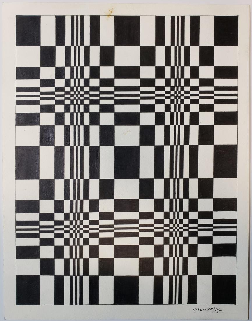 Ink on paper signed Vasarely (1 of 3)
