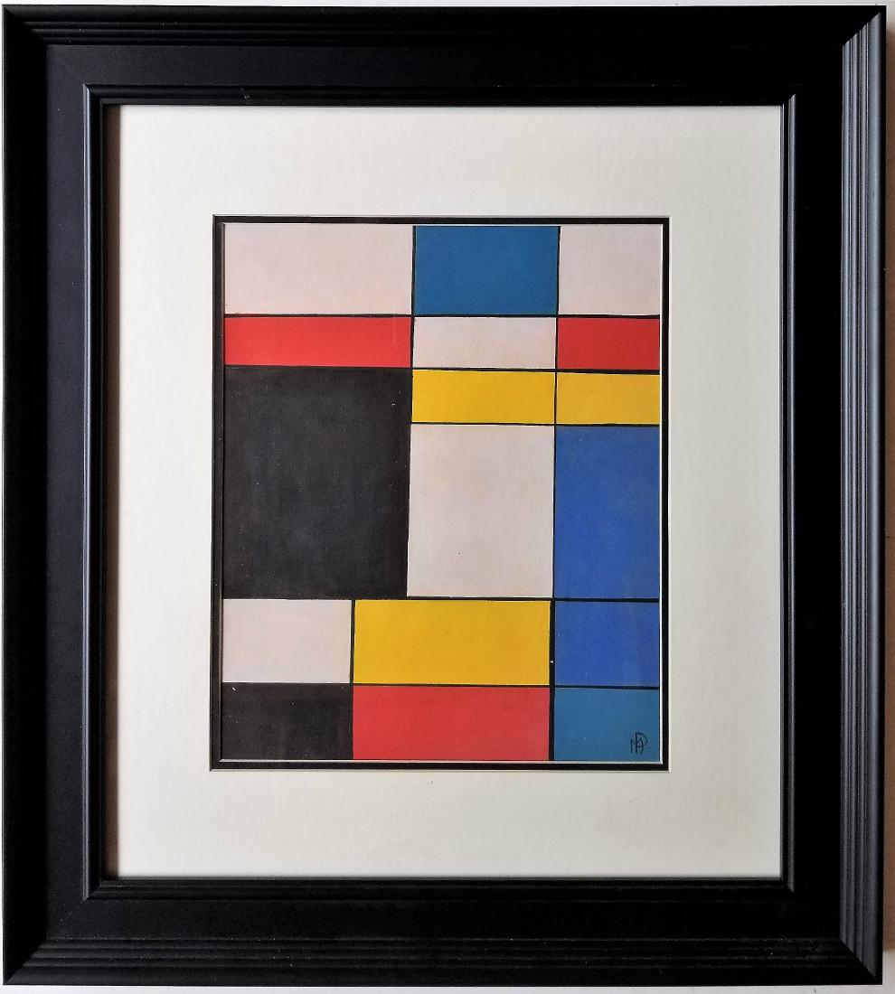 Attributed to Piet MONDRIAAN gouache on paper (1 of 3)