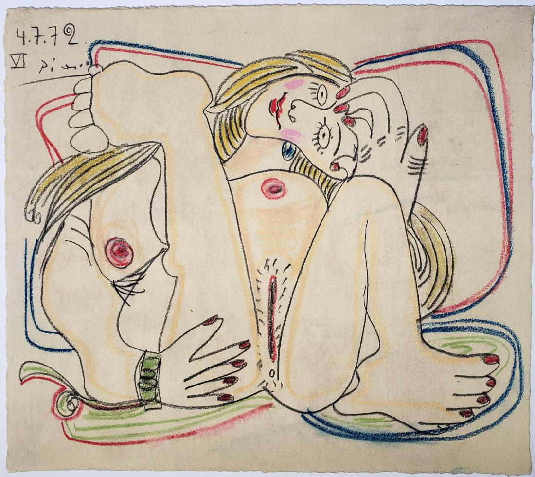 Mixed media on Paper - Signed Picasso (1 of 2)