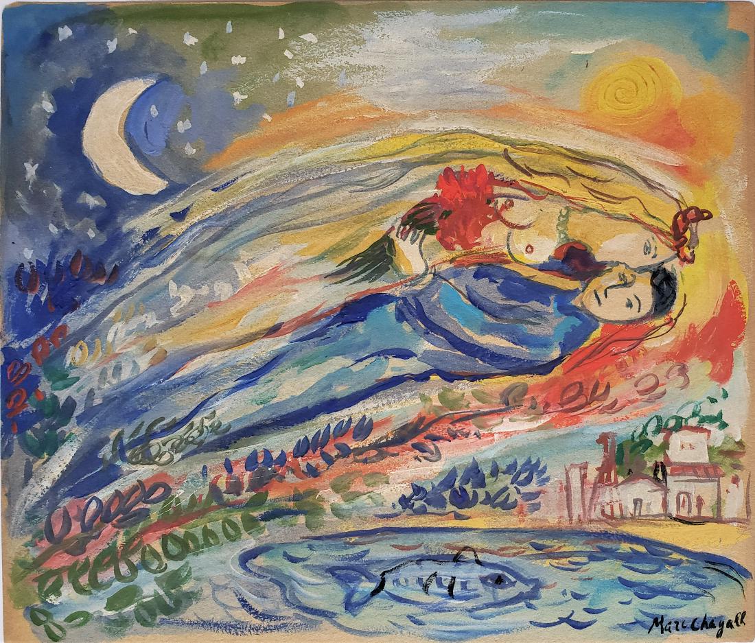 Gouache on paper signed Marc Chagall (1 of 2)