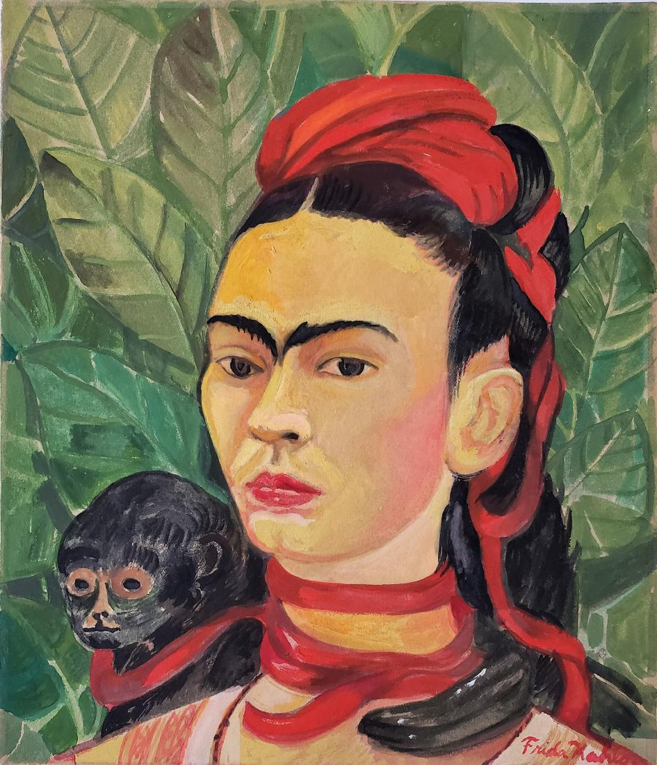 Frida Kahlo colored pencil on paper (1 of 2)