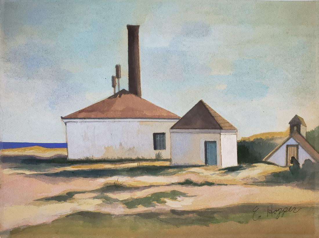 Gouache on paper signed E. Hopper (1 of 2)