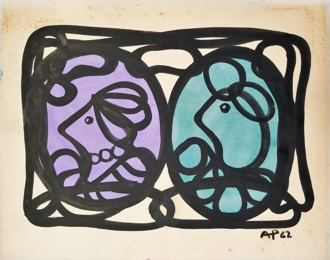 Amelia Pelaez  gouache on paperÂ  (1 of 2)