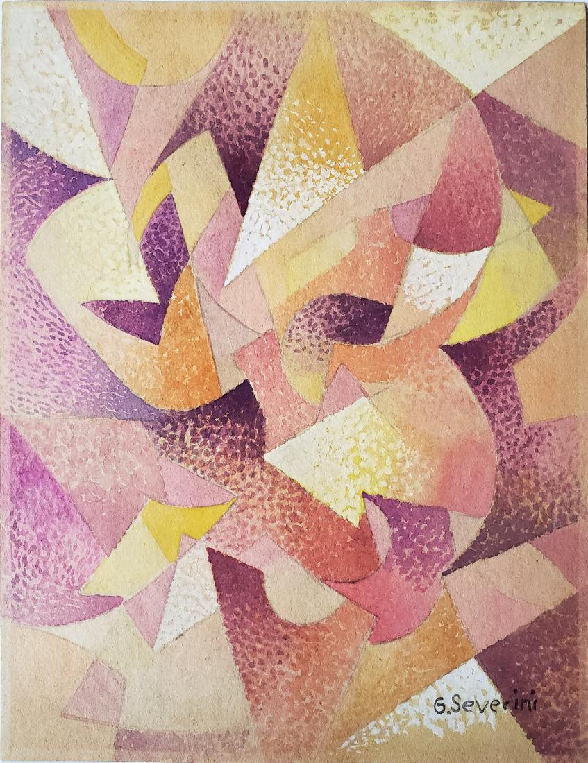 Gino Severini gouache on paper (1 of 2)