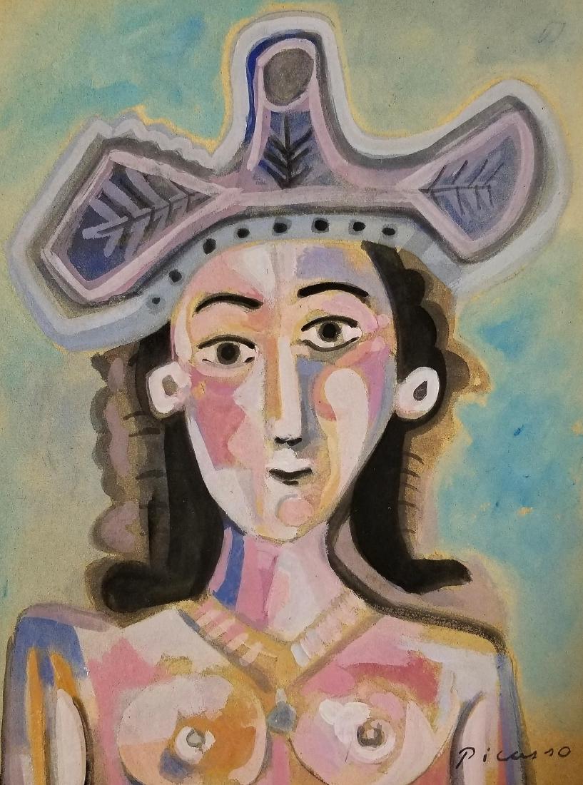Gouache on Paper - Signed Picasso (1 of 1)