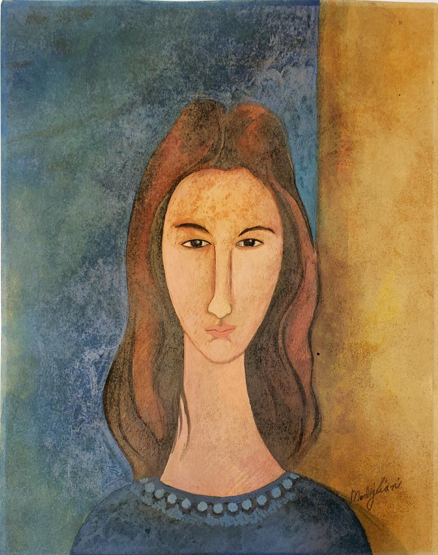 Modigliani gouache on paper (1 of 1)