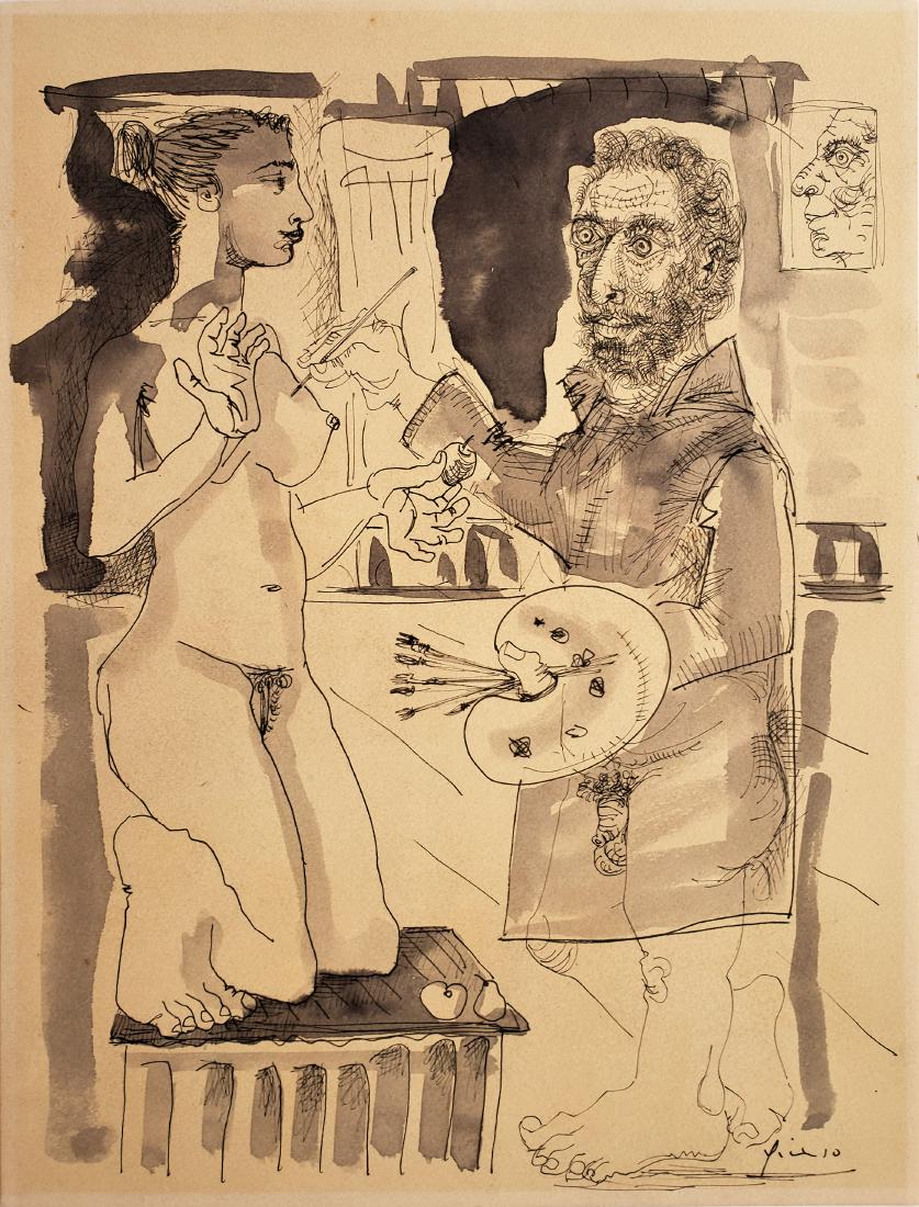 Ink on paper - Signed Picasso (1 of 1)