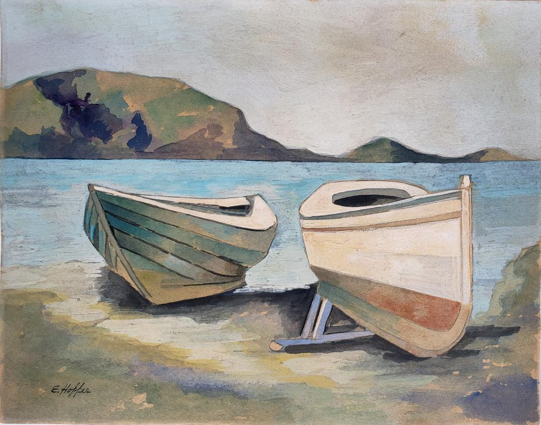 Gouache on paper signed E. Hopper (1 of 2)