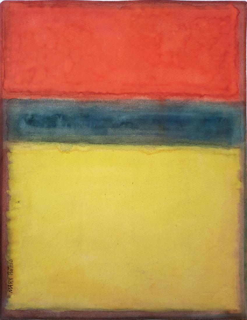 Gouache on paper signed Mark Rothko (1 of 2)