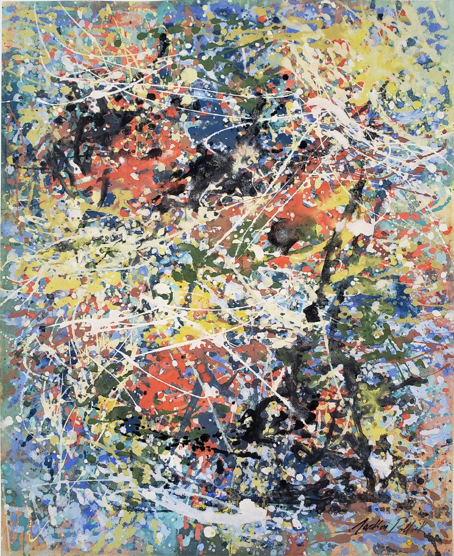 Gouache on paper  signed Jackson Pollock (1 of 2)