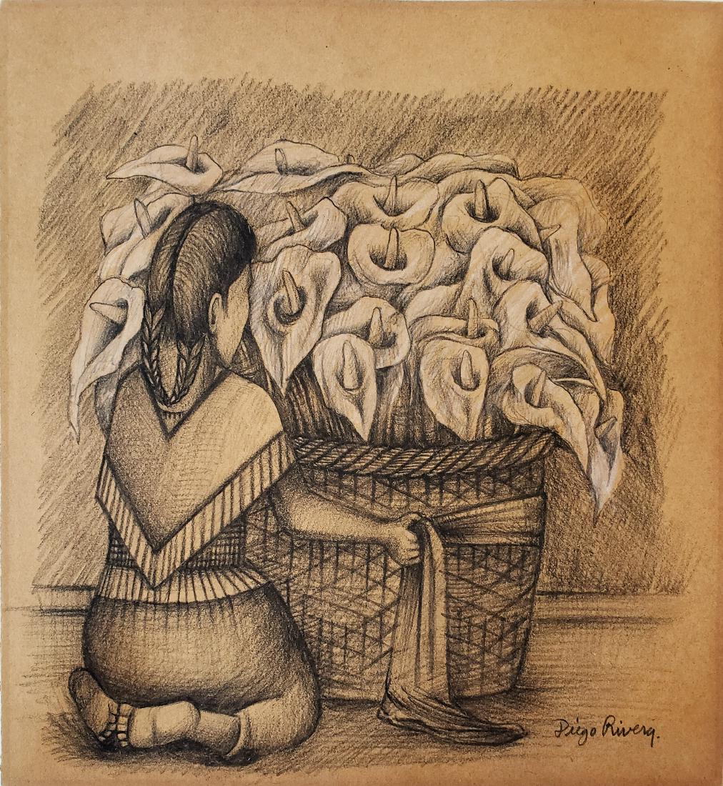 Diego Rivera charcoal on paper (1 of 2)