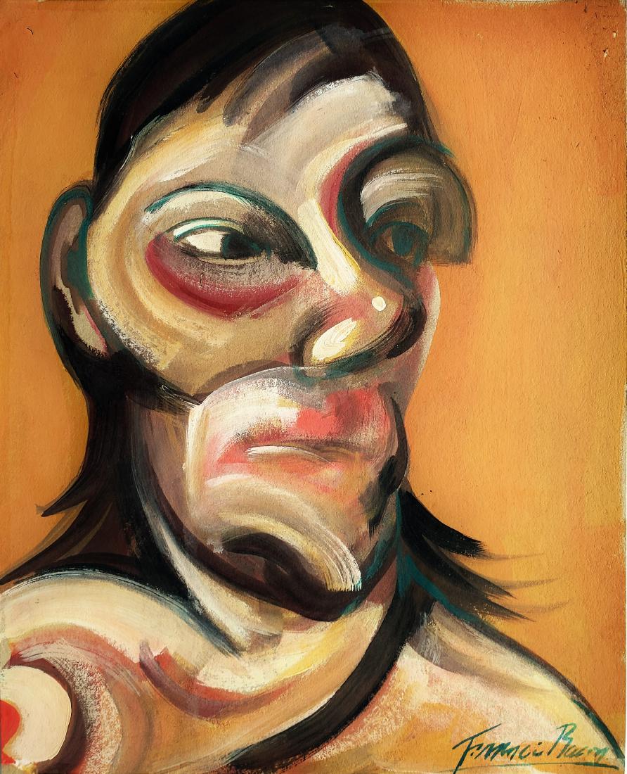 Signed Francis BACON gouache on paper (1 of 2)