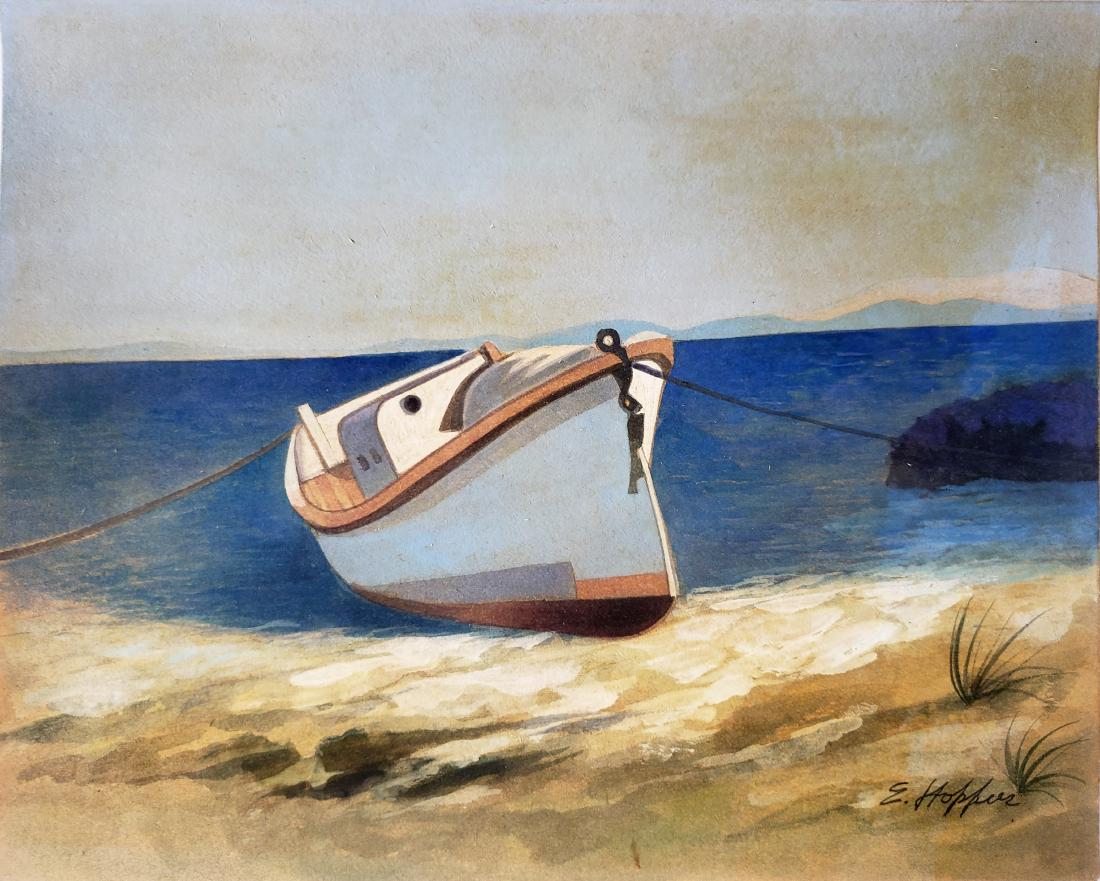 Gouache on paper signed E. Hopper (1 of 2)