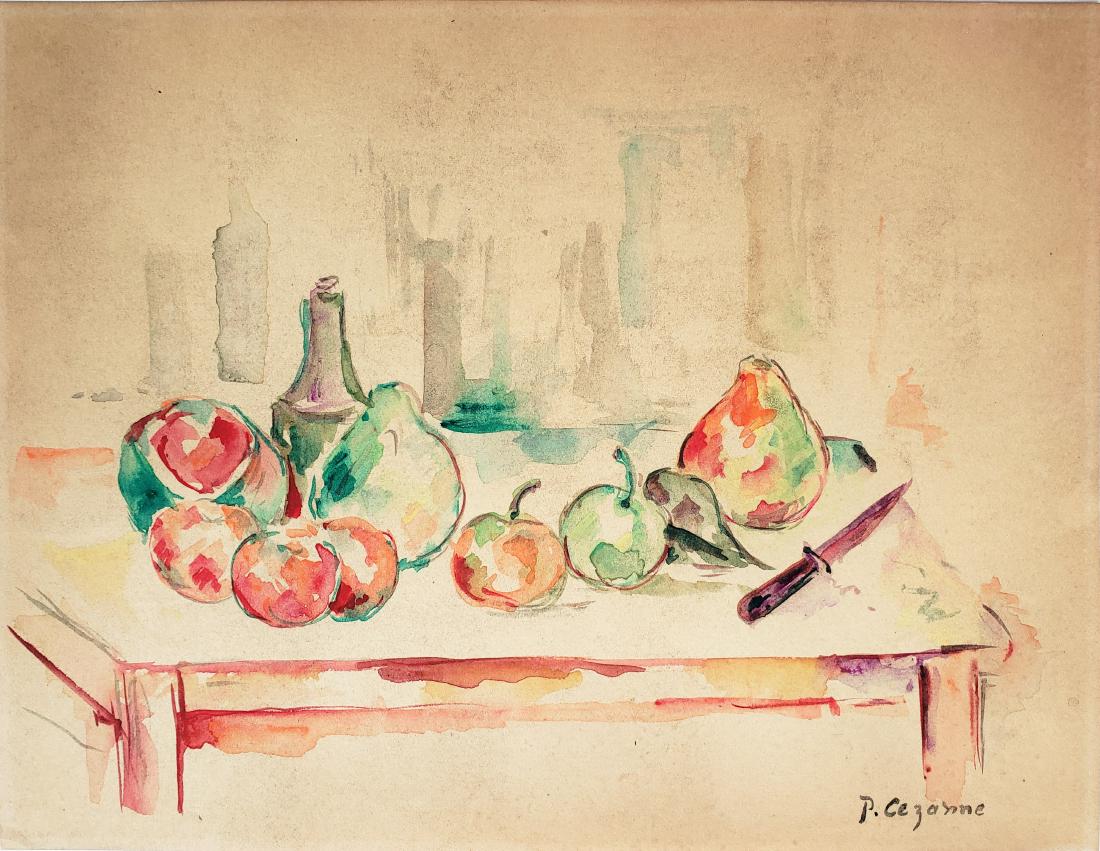 P. Cezanne watercolor on paper (1 of 2)