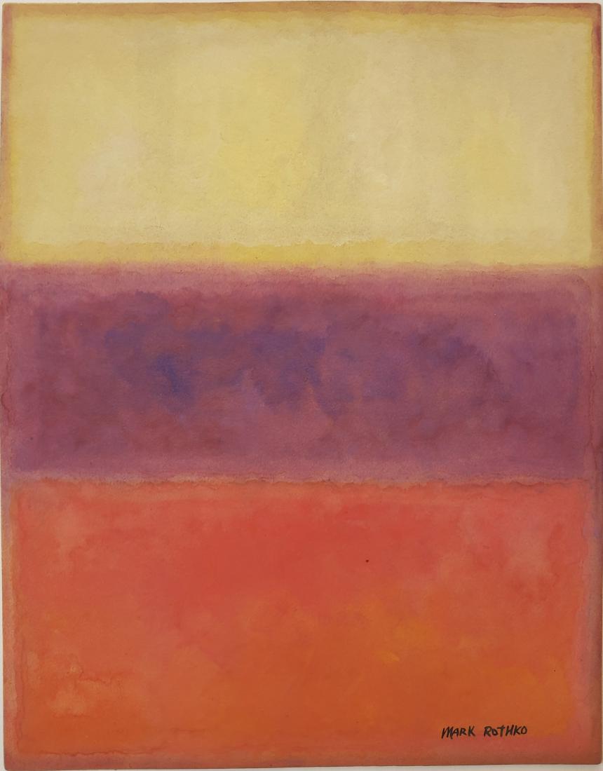 Gouache on paper signed Mark Rothko (1 of 2)