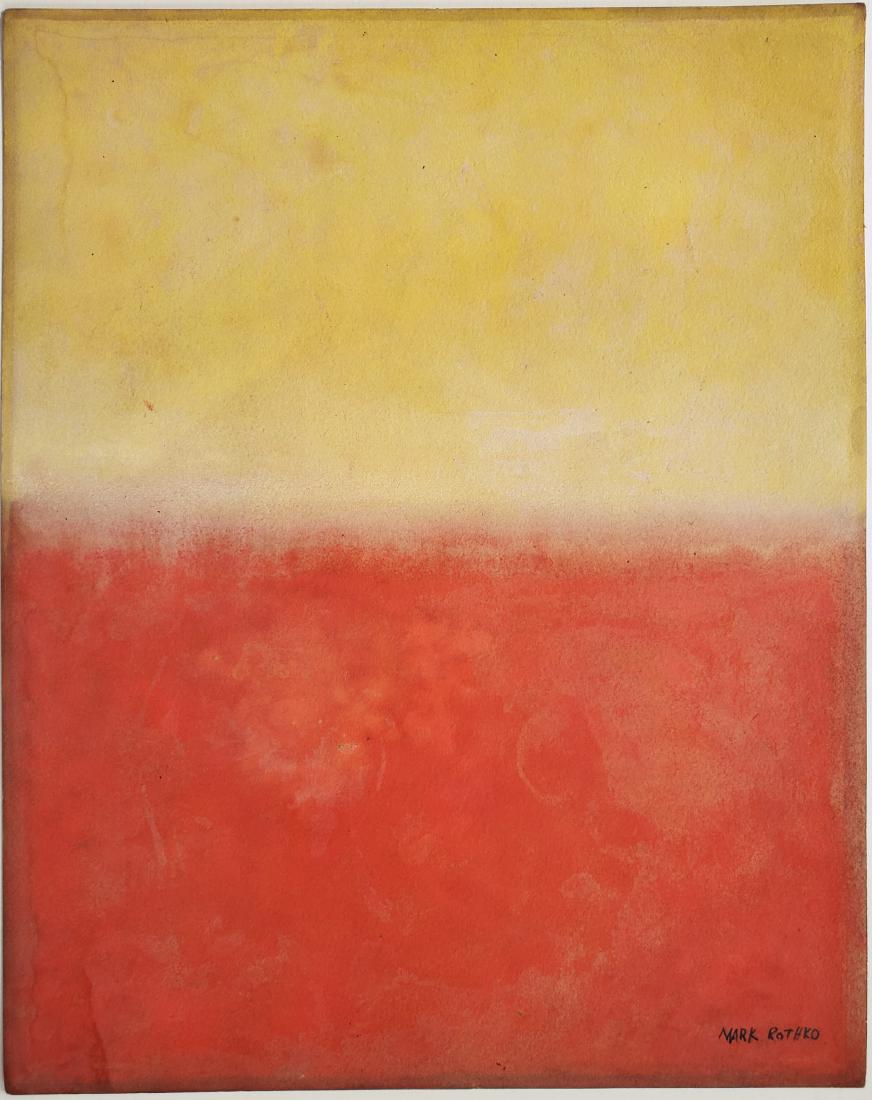 Gouache on paper signed Mark Rothko (1 of 3)